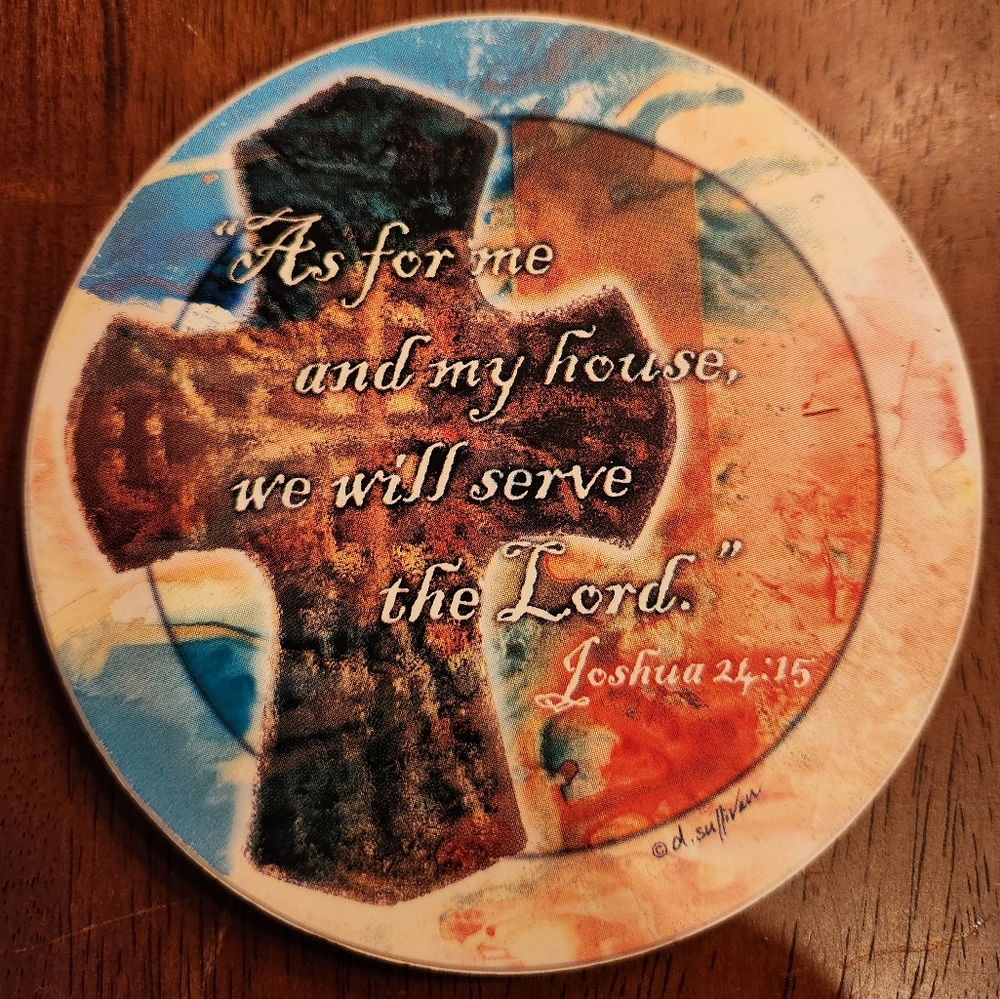 Christian Cross Coaster - Artist David Sillivan